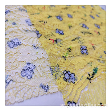 الدانتيل بالجملة طباعة النسيج الأزهار الرقمية المطبوعة farbric للنساء اللباس